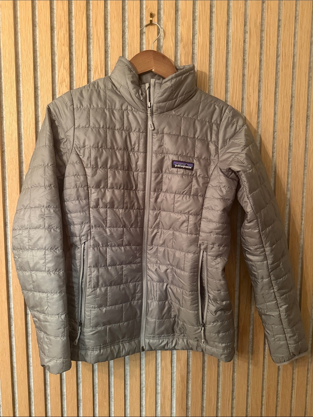 Patagonia Quilted Packable Jacket in Light Taupe